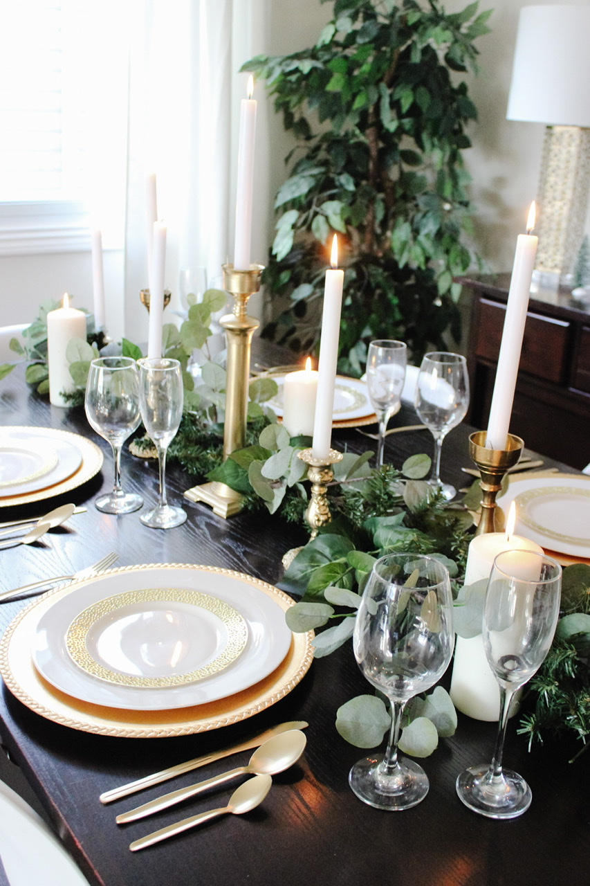 EASY, INEXPENSIVE, ELEGANT HOLIDAY TABLESCAPE – life happened